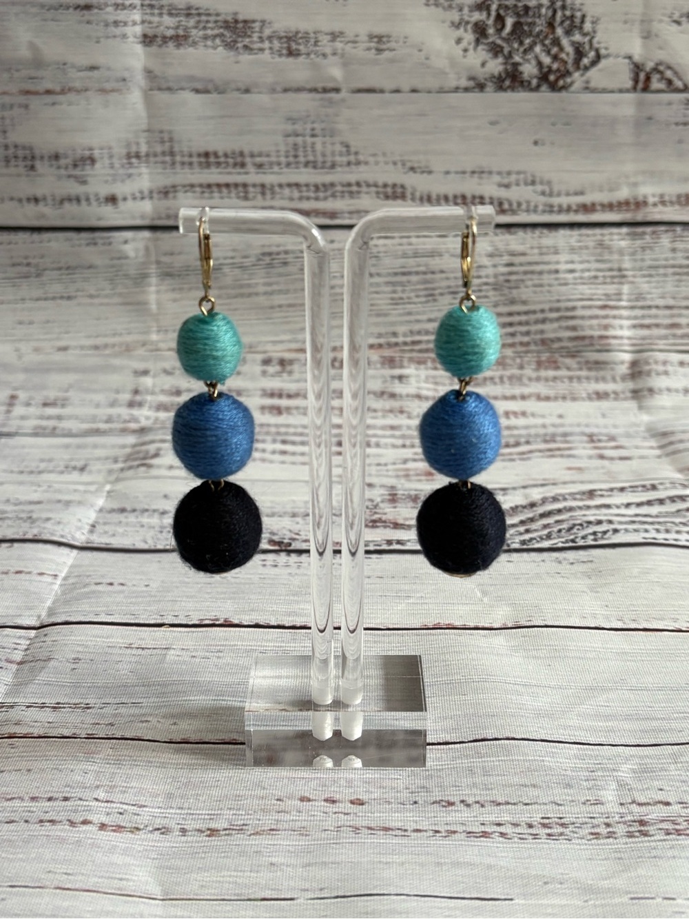 J.Crew Triple lantern Dangle Gossamer Earrings